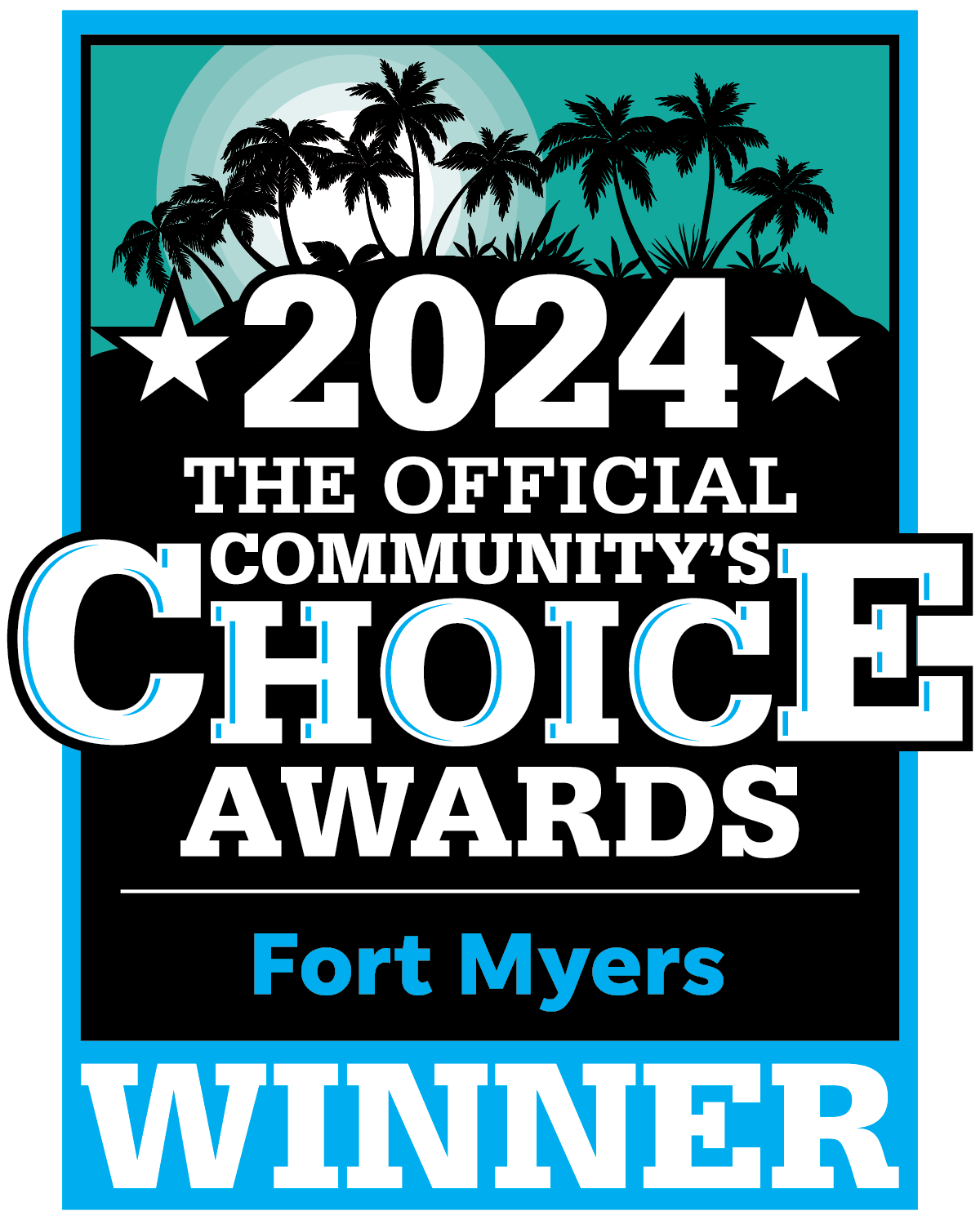 The official community 's choice awards winner is fort myers.