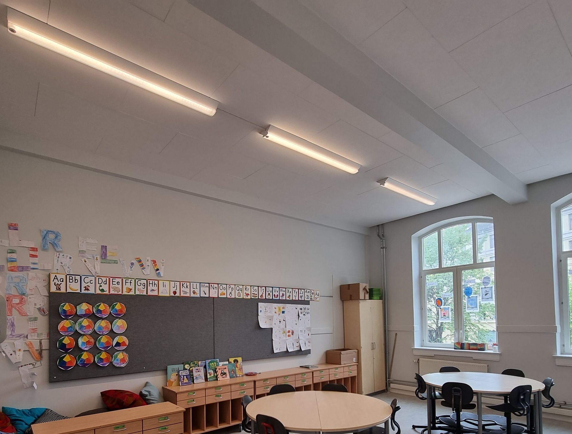 Belysning for klasserom skole