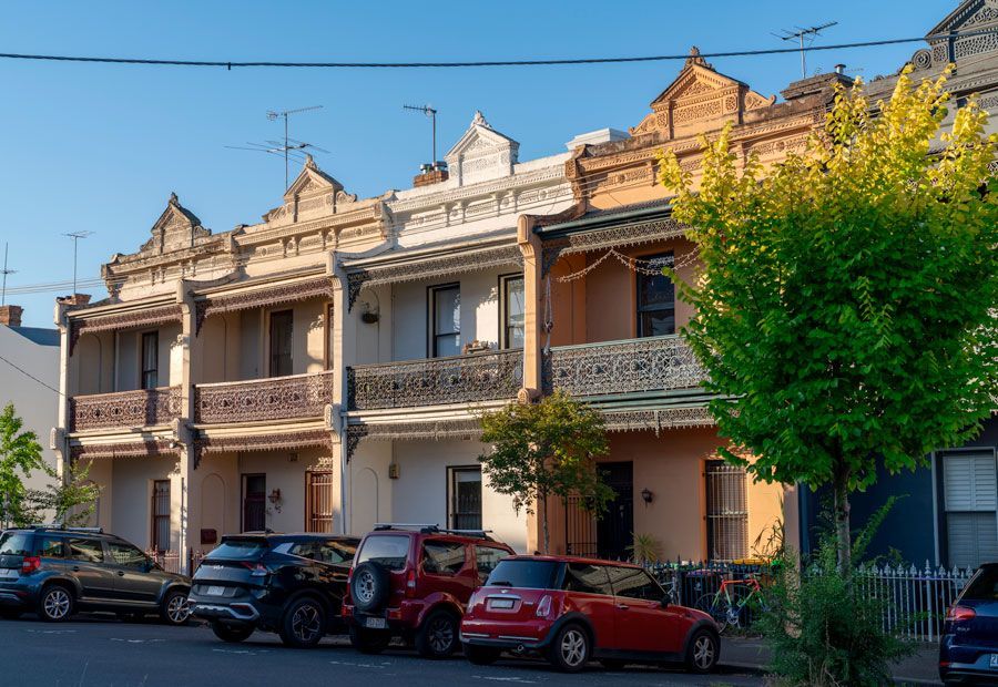 Backyard landscape design with pool in Williamstown