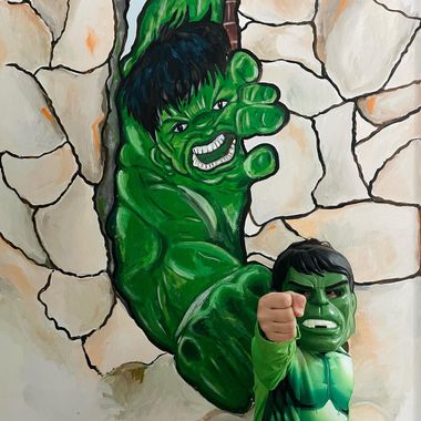 bambino travestito da Hulk