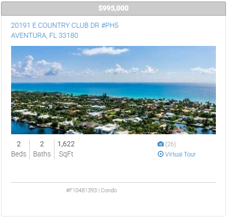 A picture of a house for sale in aventura florida