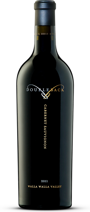 Black wine bottle labeled “Moulin-Vac” with gold lettering and a silver cap on a white background