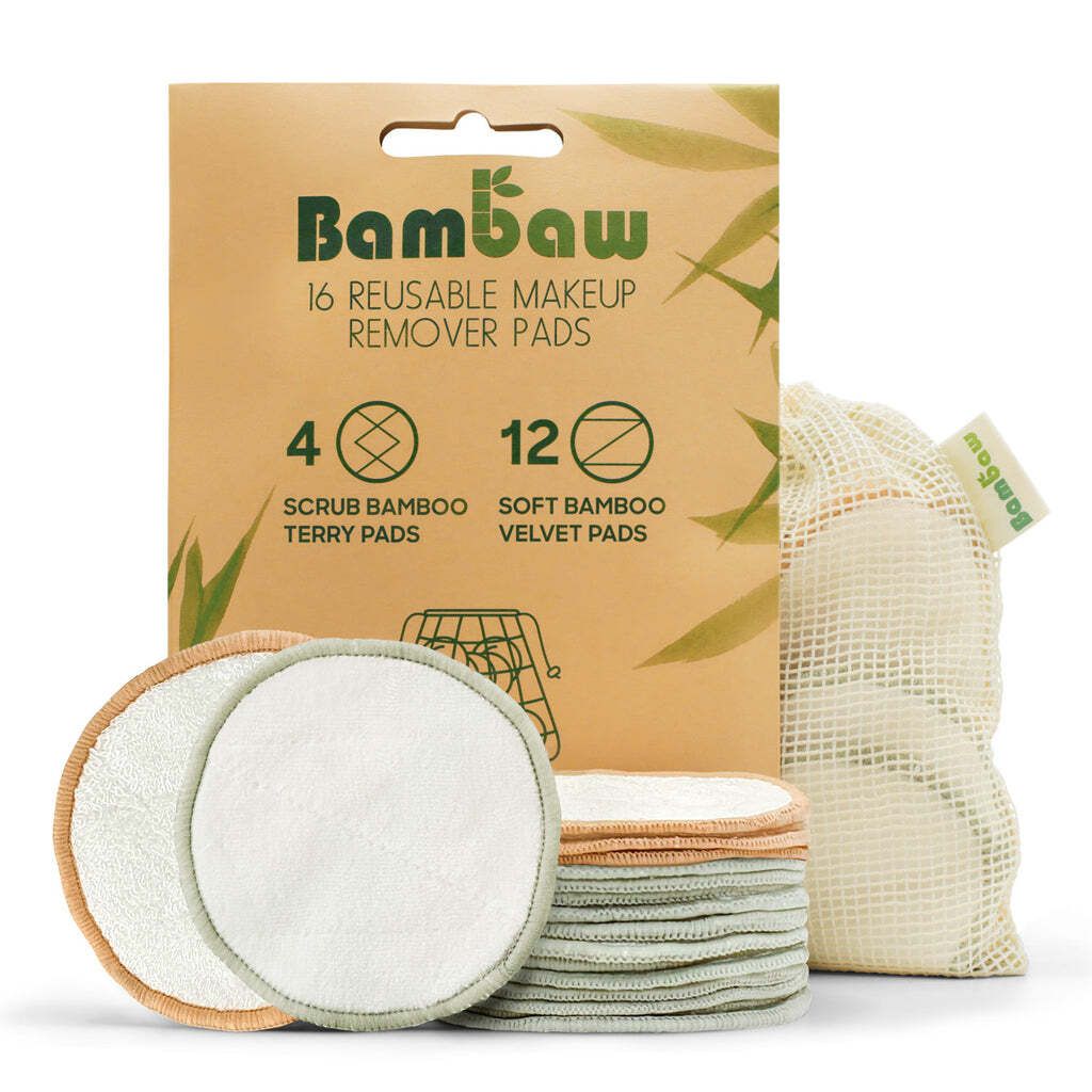 A bag of bambow reusable makeup remover pads