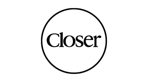 A closer logo in a circle on a white background.