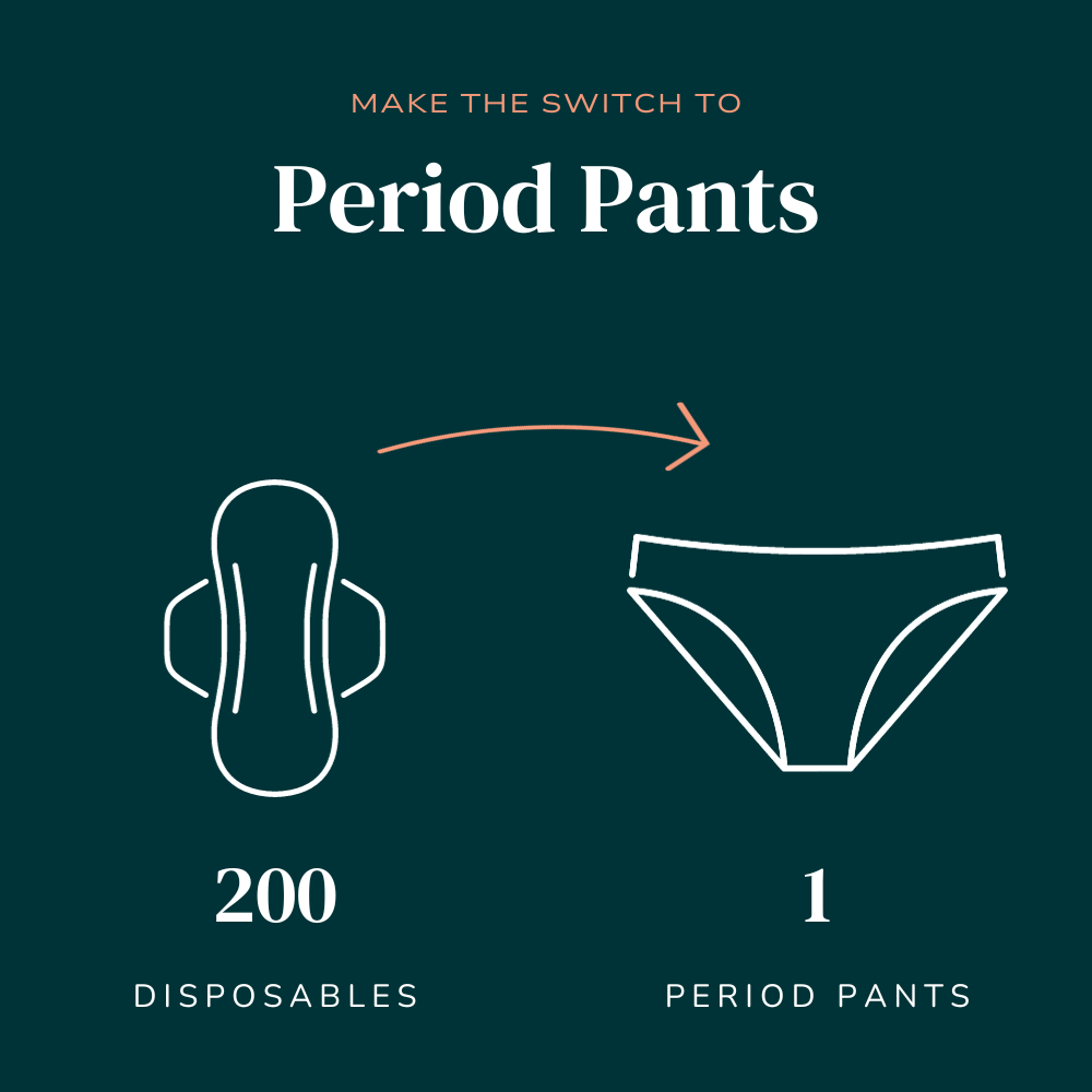a poster that says make the switch to period pants