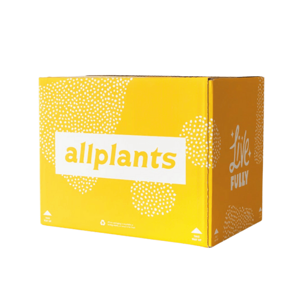A yellow box that says allplants on it
