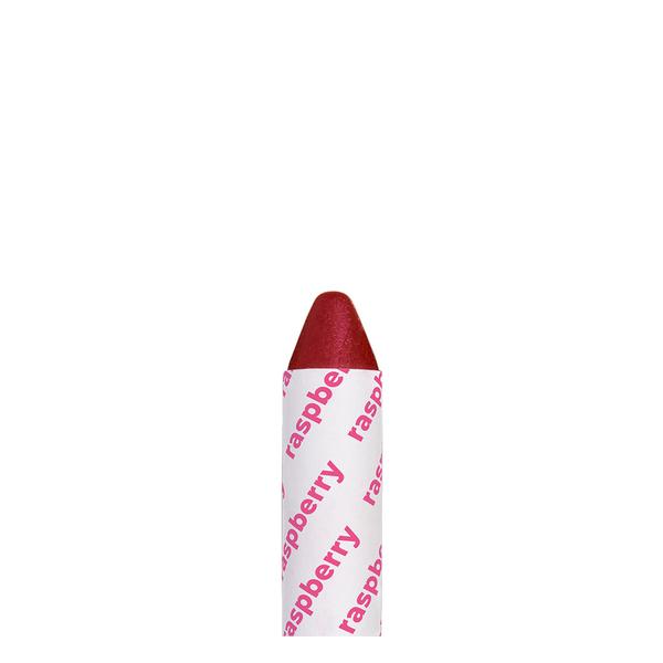 A red raspberry lipstick with a white wrapper