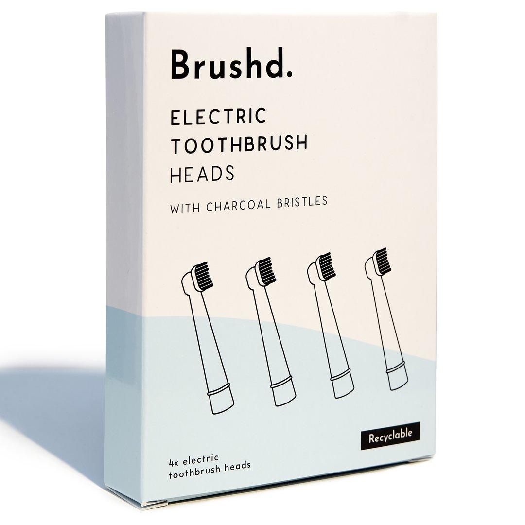 A box of brushd electric toothbrush heads