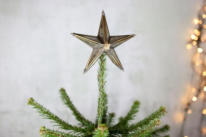ethical christmas tree brass star topper