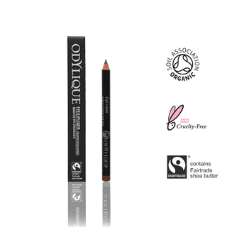 A brown lip pencil is sitting next to its box.