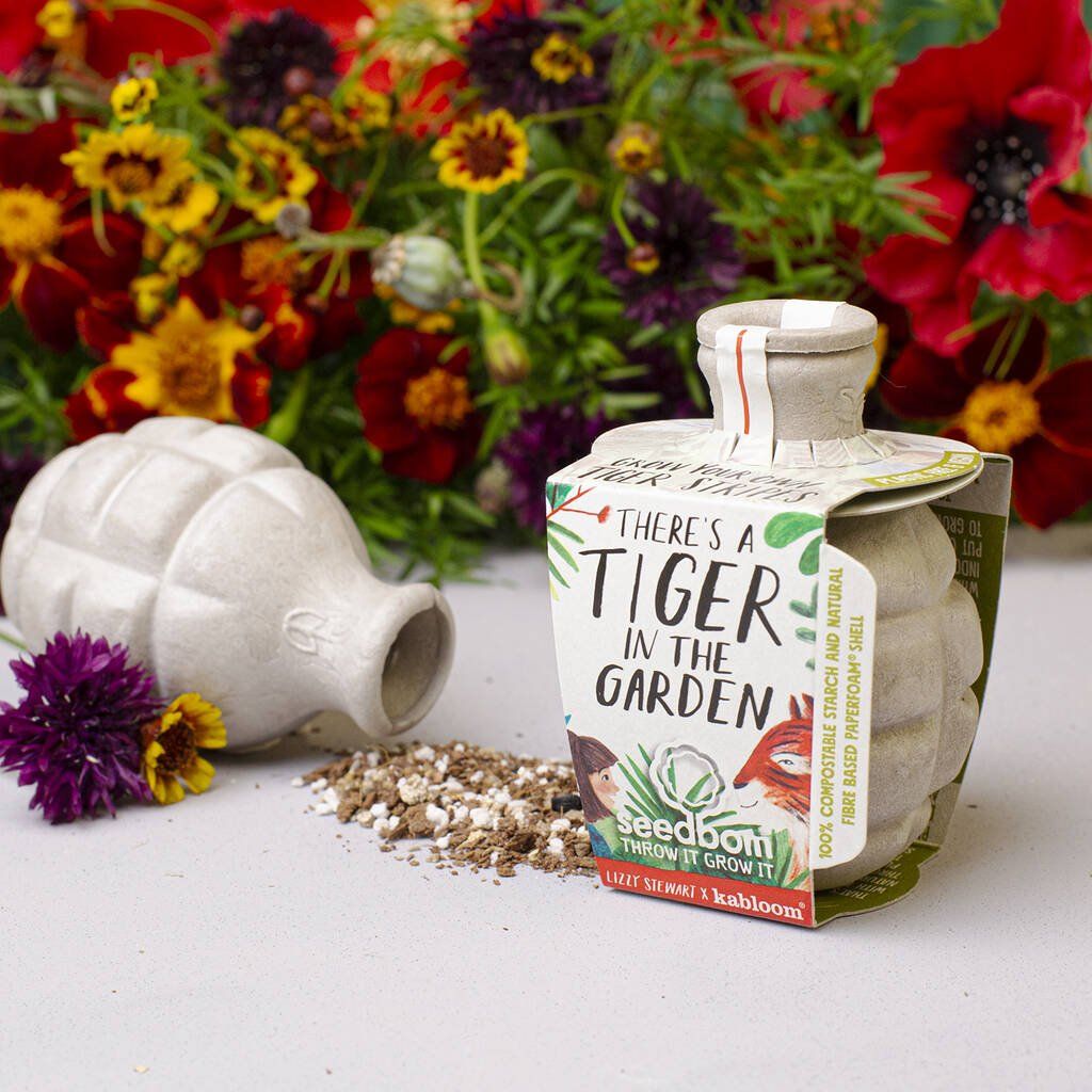 A bottle that says tiger in the garden on it