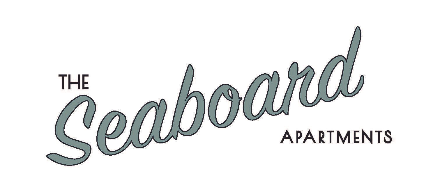 The logo for The Seaboard Apartments, featuring the word "Seaboard" in a large, gray, cursive font.