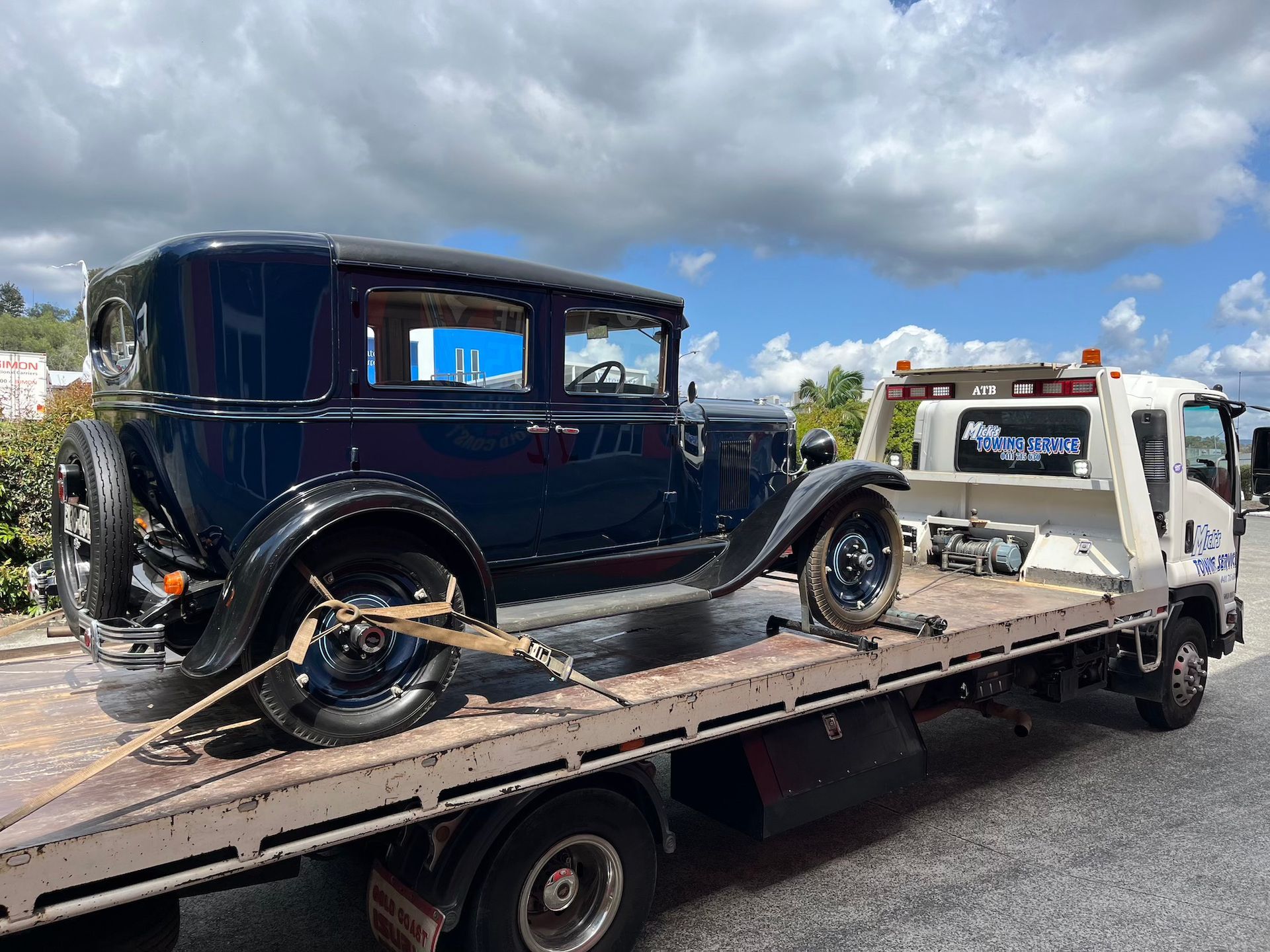 Model T Ford Being Towed — Mick's Towing Service Pty Ltd in Carrara, QLD