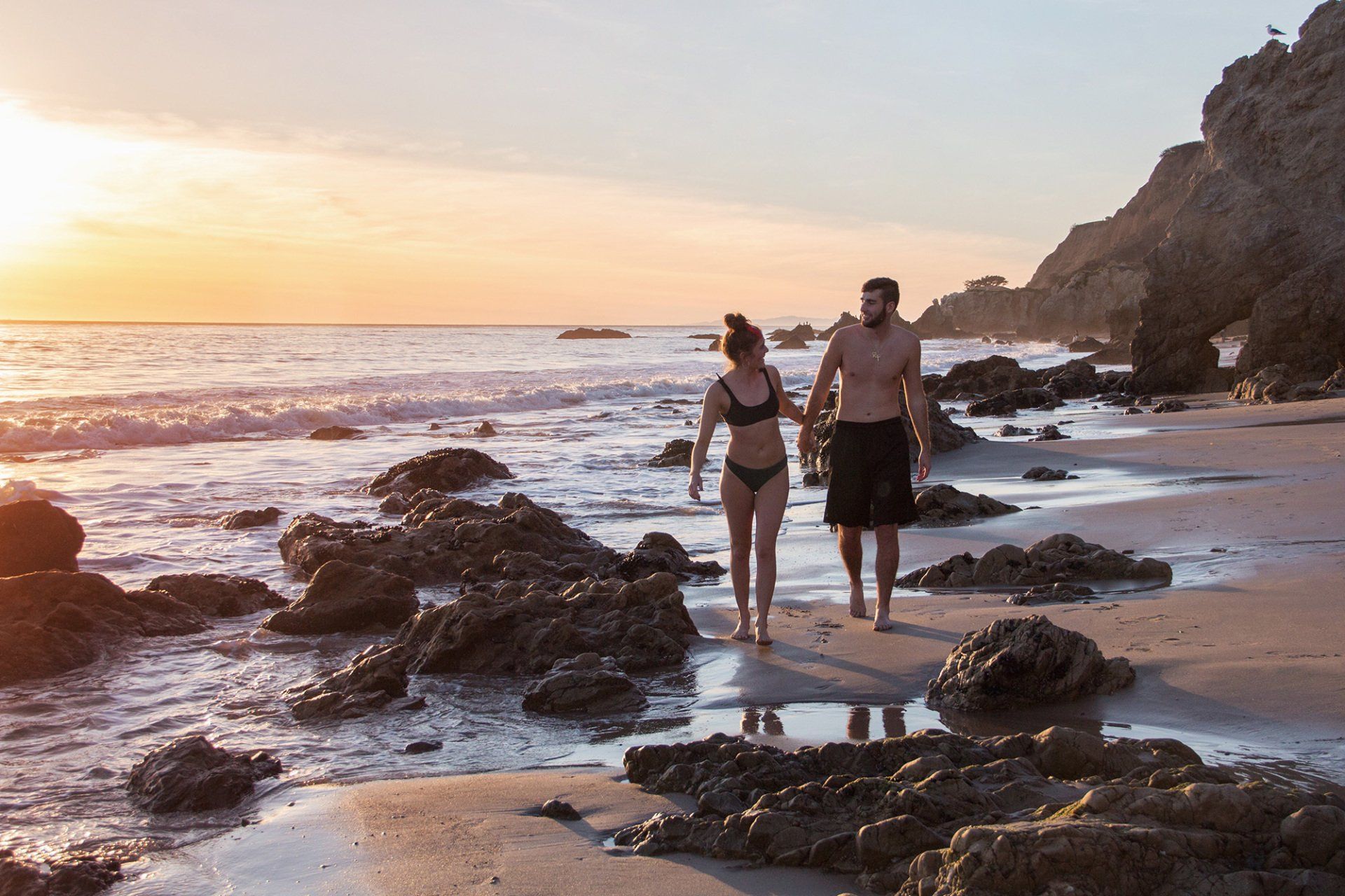 couple holding hands