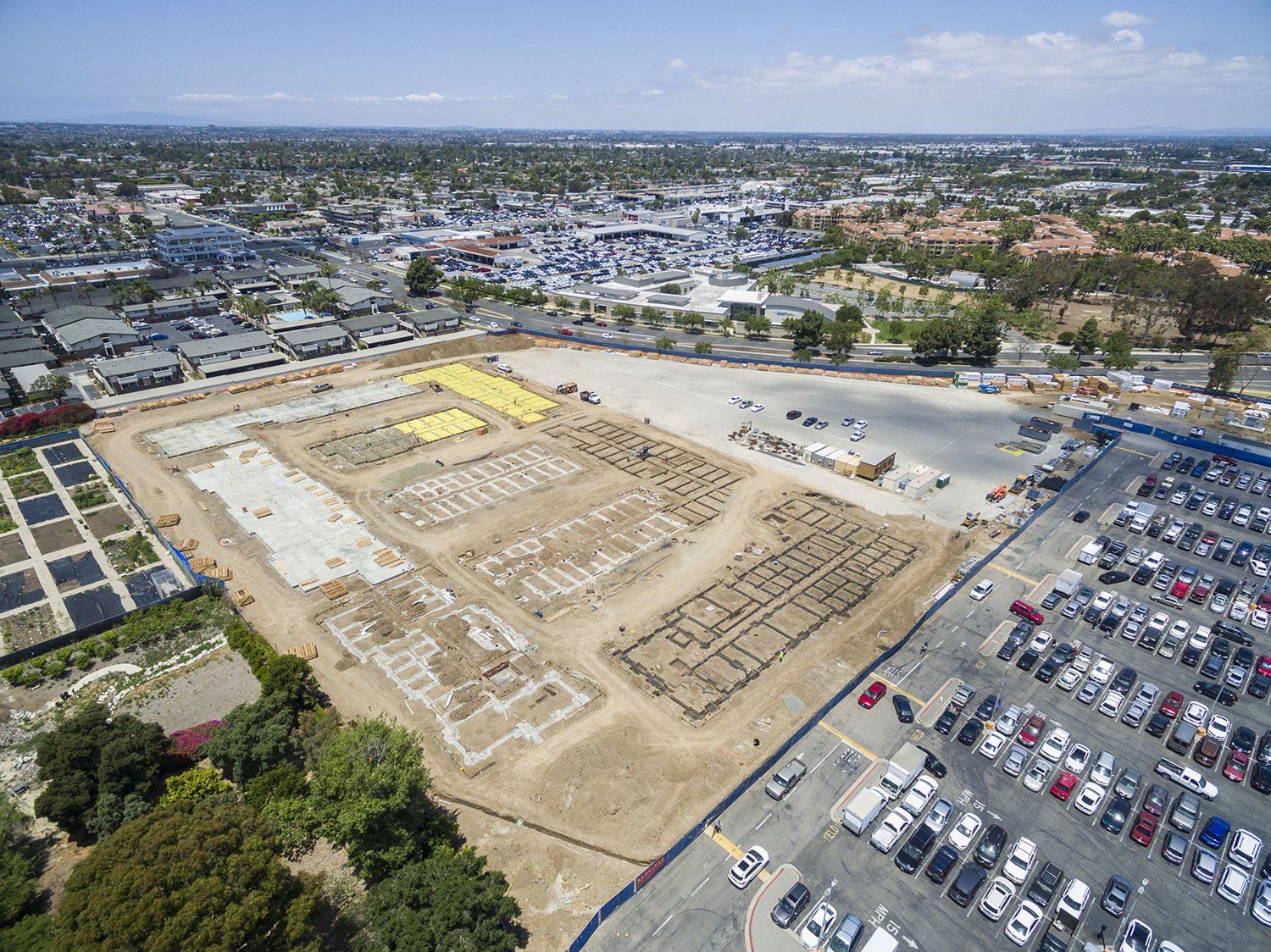 construction site aerial view