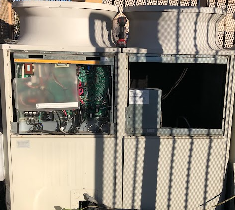 Mitsubishi unit open for maintenance