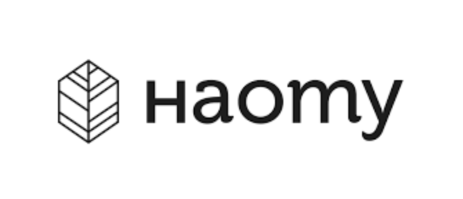 Un logo noir et blanc pour une entreprise appelée haomy.