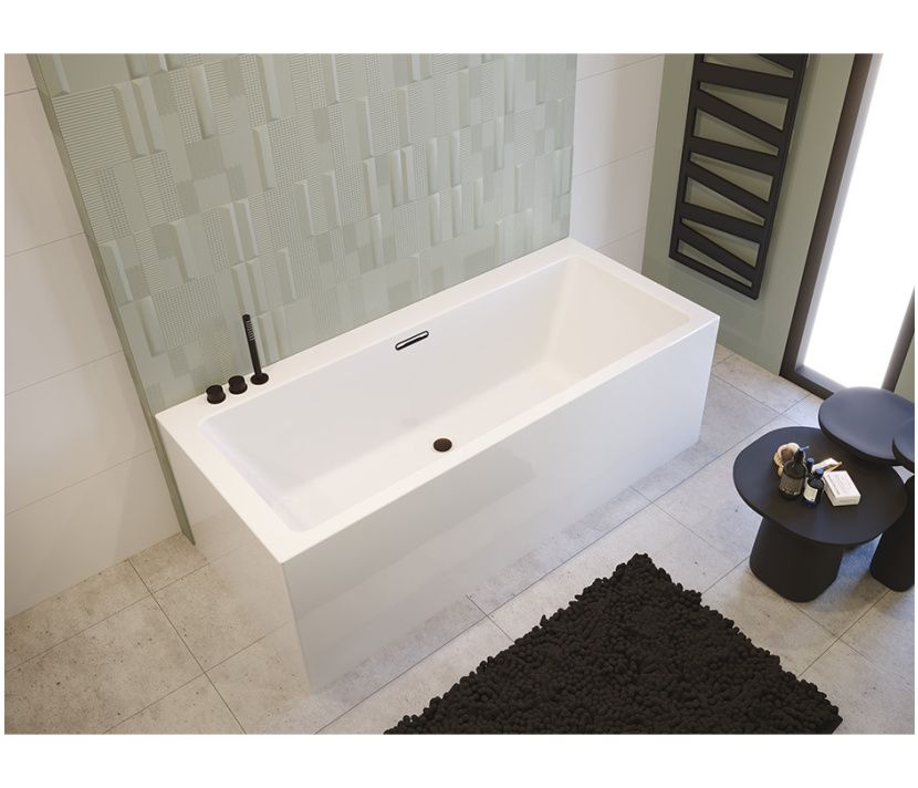 Baignoire îlot Kuna de Disenia,
baignoire îlot couleur, baignoire îlot vert eau 