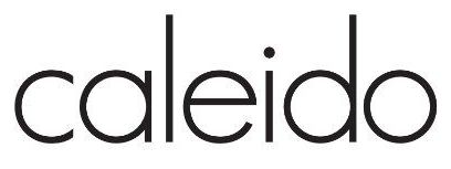 Un logo noir et blanc pour caleido sur fond blanc.