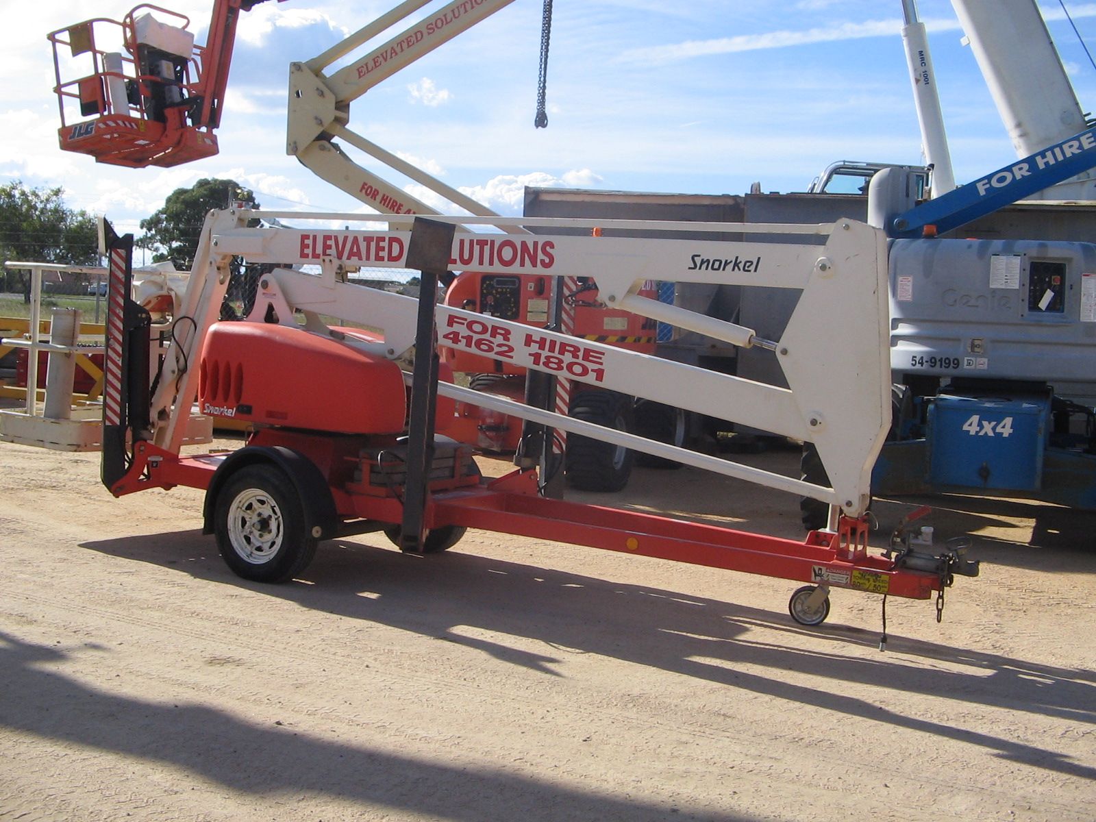 Portable Trailer Mount EWP — Kingaroy, QLD — Hams Crane Hire