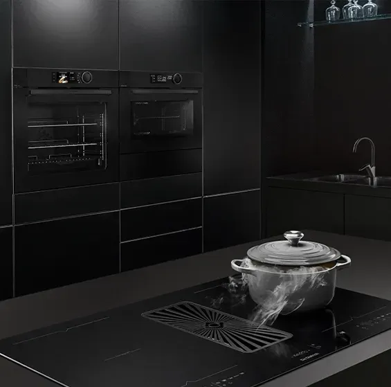 Coal Black Cooking Range by De Dietrich
