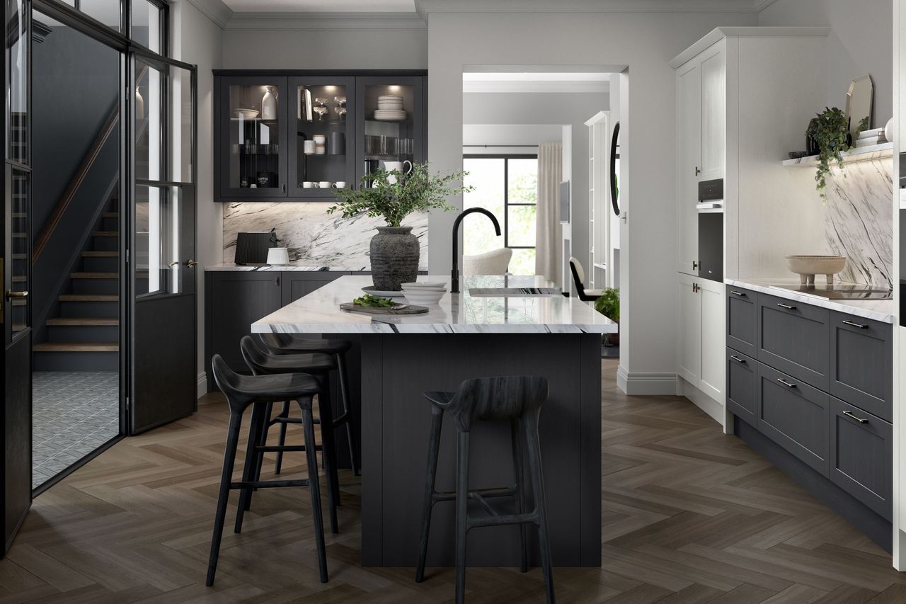 Aldana Kitchen Collection - Graphite & Light Grey