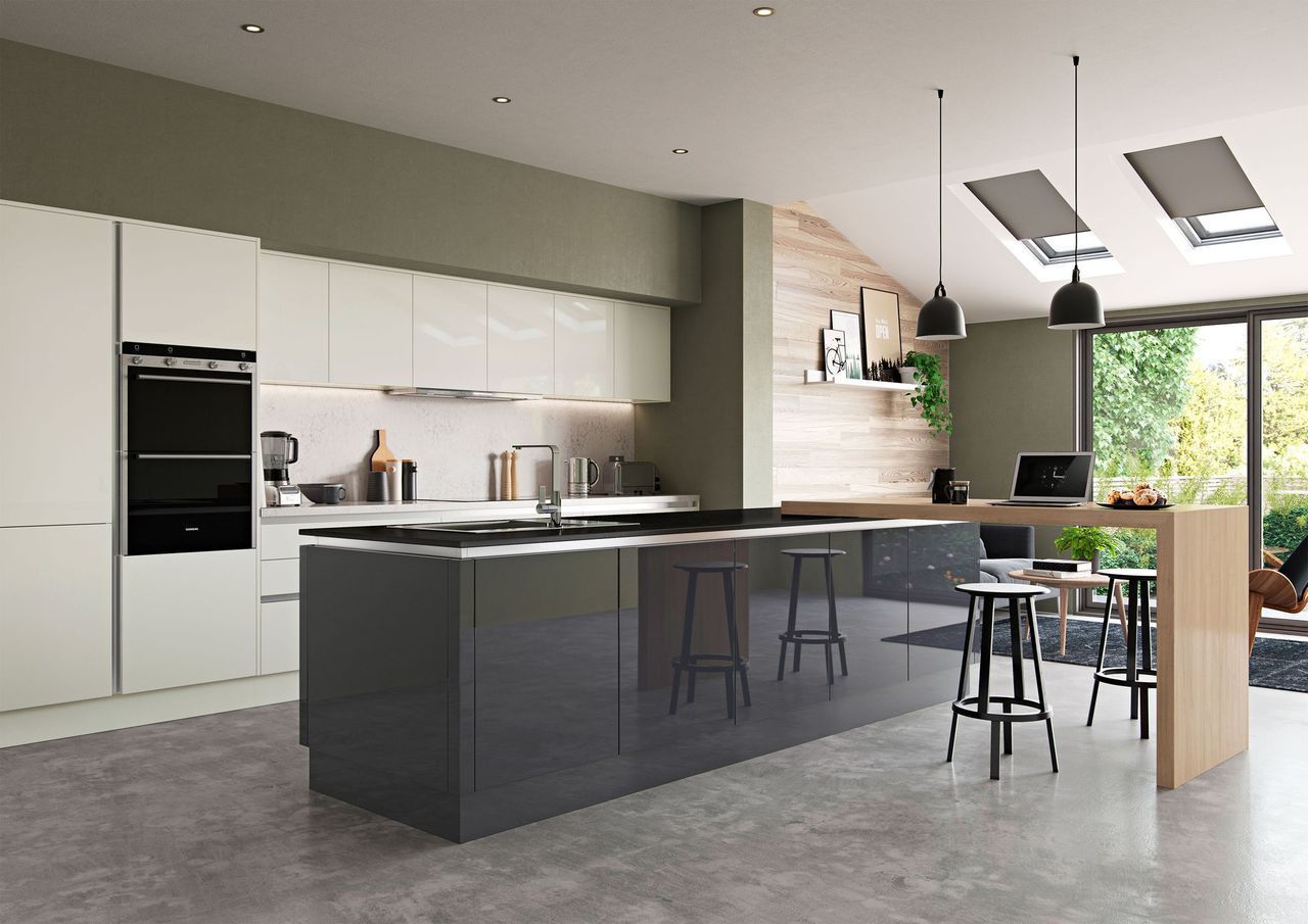 Zola Gloss Kitchen Collection - Porcelain & Graphite