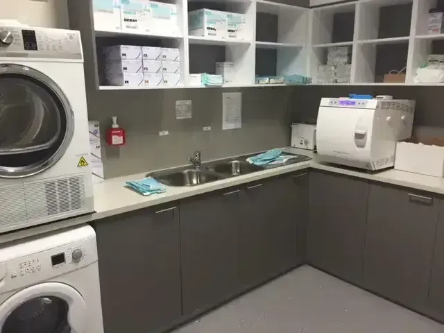 A Kitchen With a Washer and Dryer and a Sink — Northern Beaches GP Superclinic in Deeragun, QLD