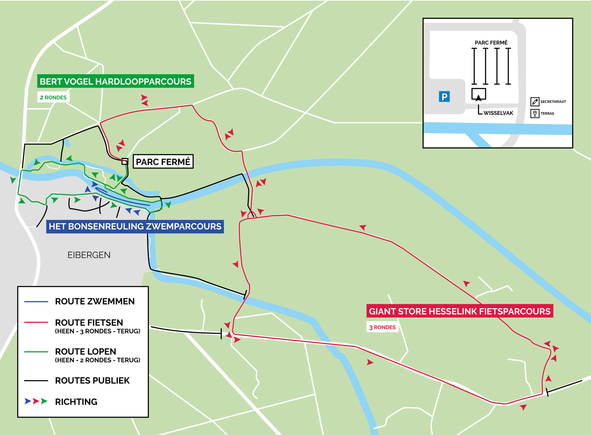 Plattegrond triathlon