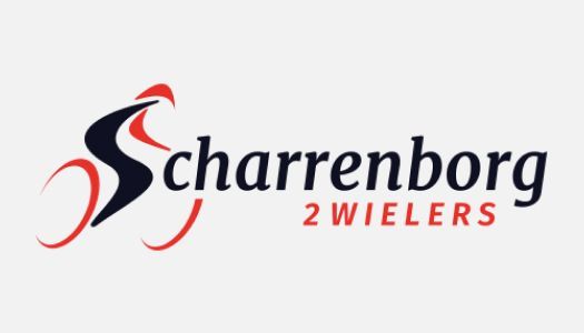 Het logo voor scharrenborg 2 wielers heeft een fiets erop