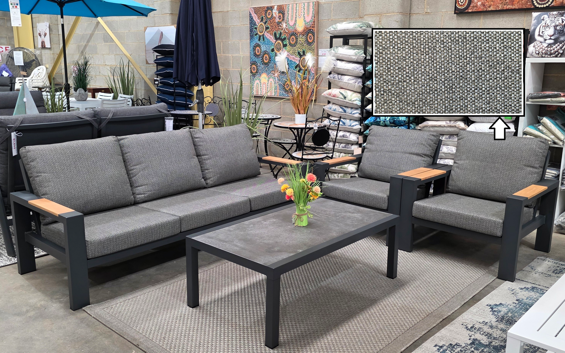 Aspen sofa setting, Aluminium sofa setting, The Outdoor Scene, Somerton Park SA