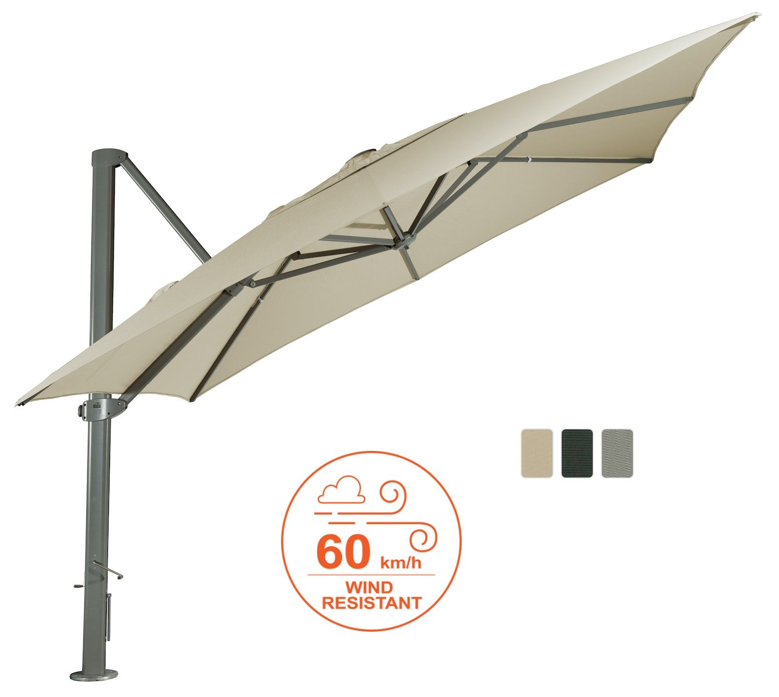 Shelta Asta Cantilever, Shelta Cantilever, Somerton Park, The Outdoor Scene, windrated cantilever, sunbrella cantilever, big umbrella,