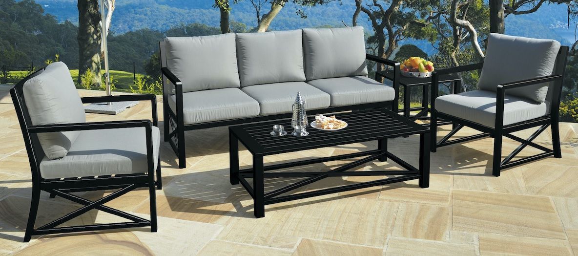 Bridgeport outdoor sofa setting, aluminium sofa setting, the outdoor scene somerton park sa