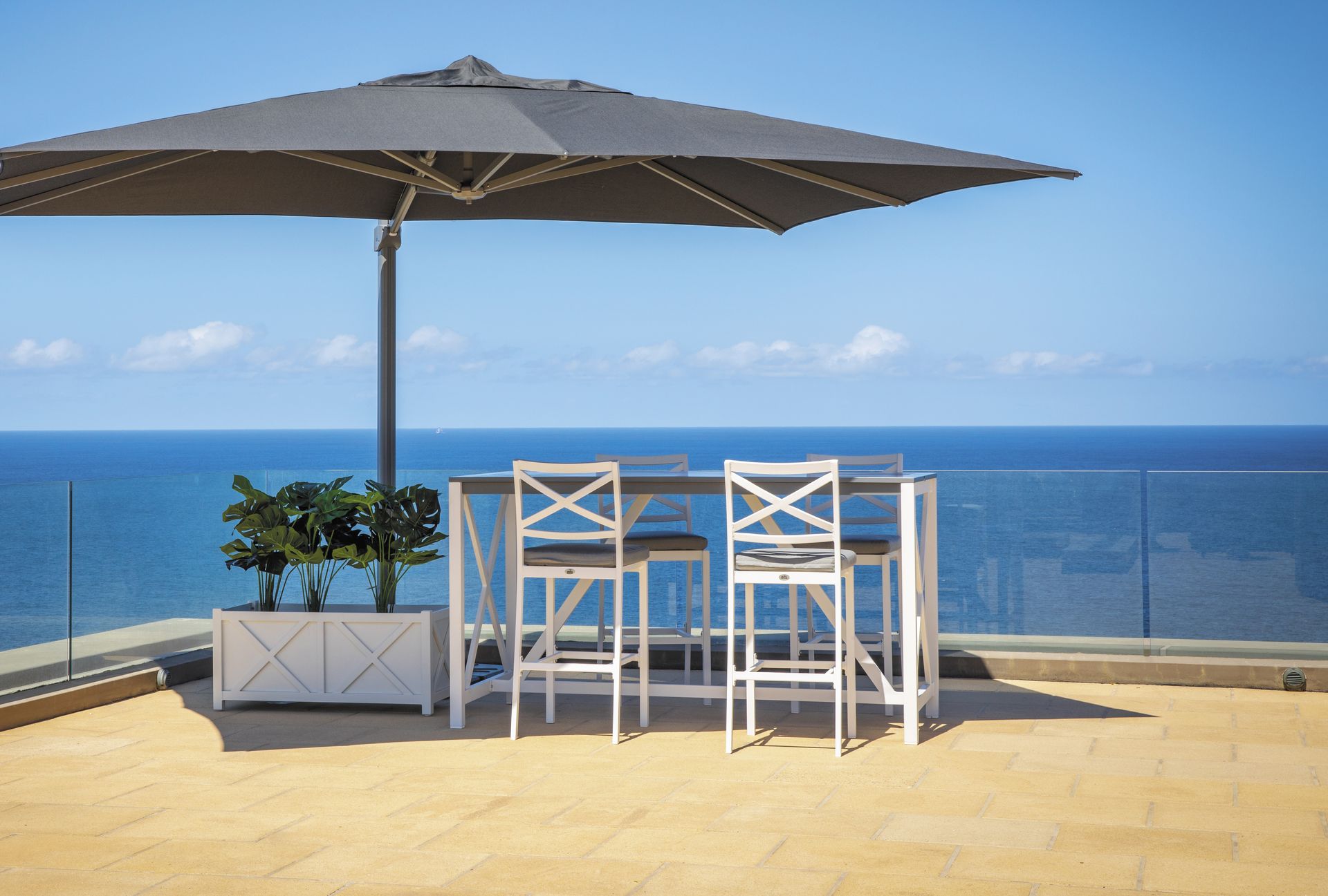 Umbrella Set Up Seaside View — Somerton Park, SA — The Outdoor Scene
