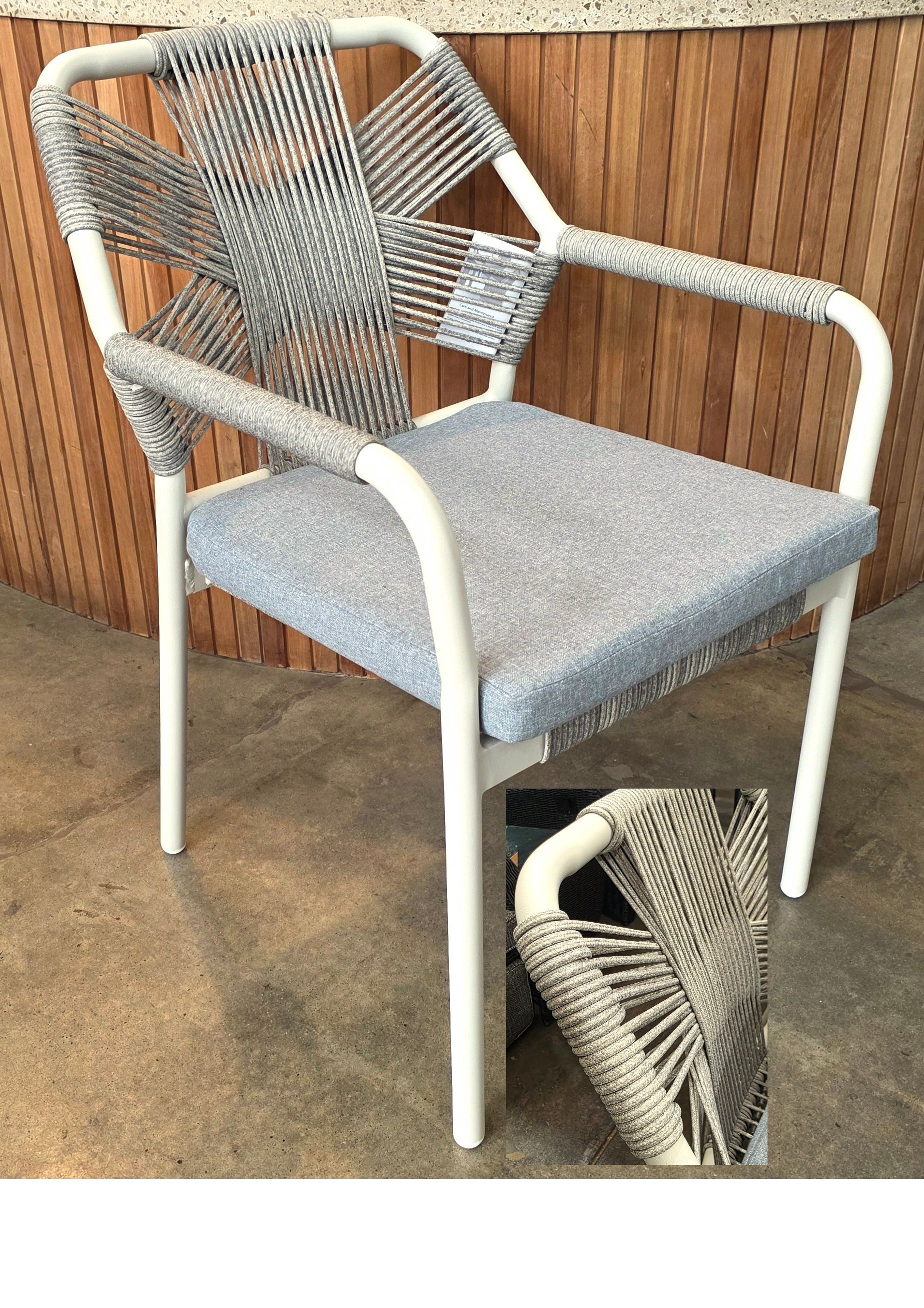 Havana dining chair, wicker dining chair, rope dining chair, the outdoor scene, somerton park sa