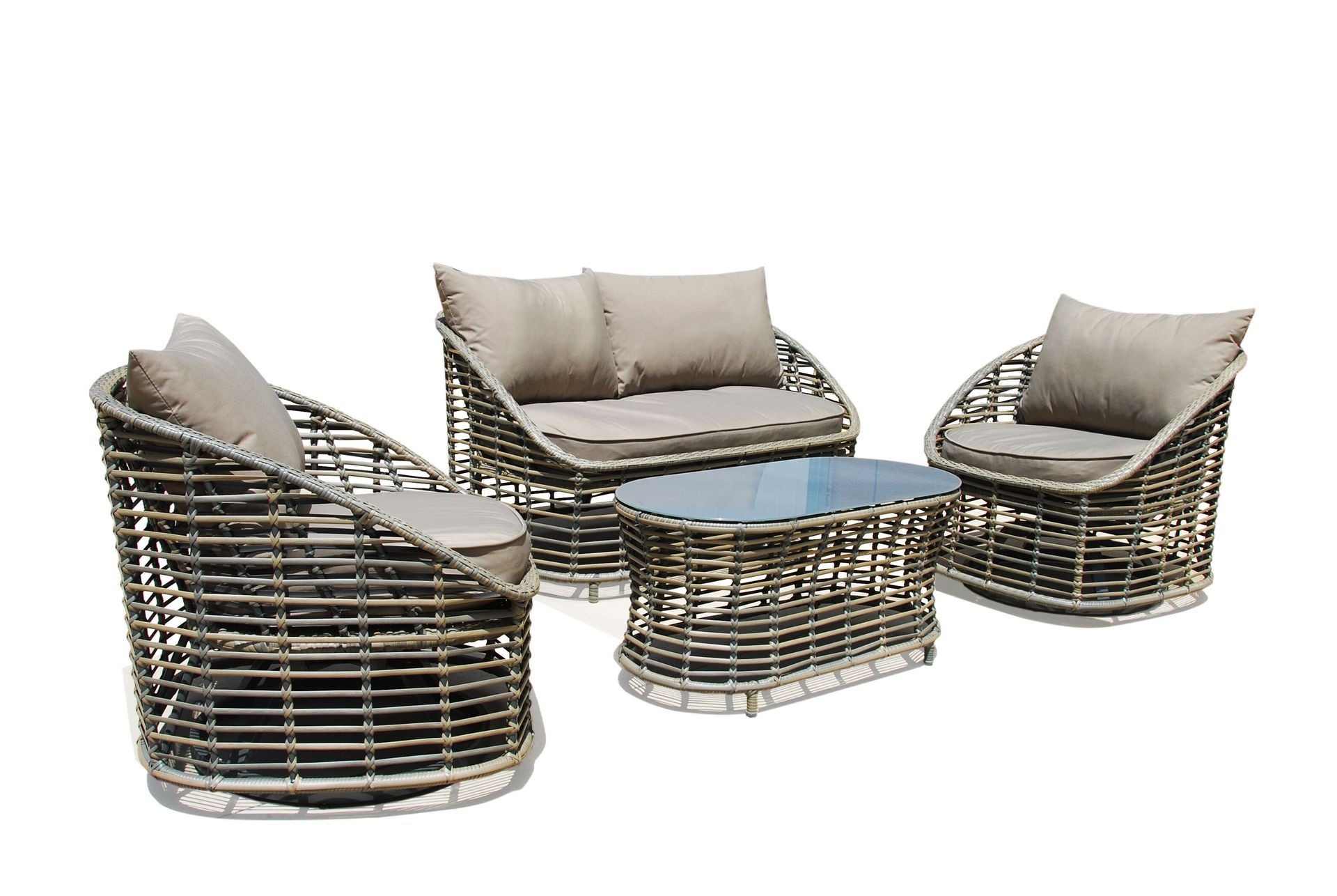 Luca 4pce sofa setting, Wicker sofa setting, outdoor sofa, the outdoor scene, somerton park sa