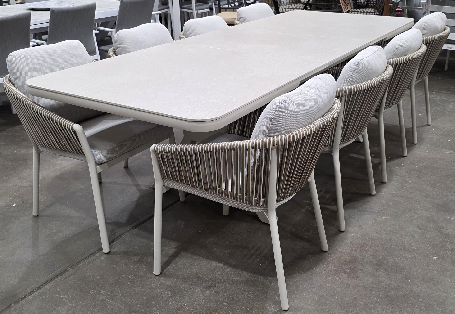 otway extension table, sintered stone extension table, outdoor dining table, the outdoor scene, somerton park sa