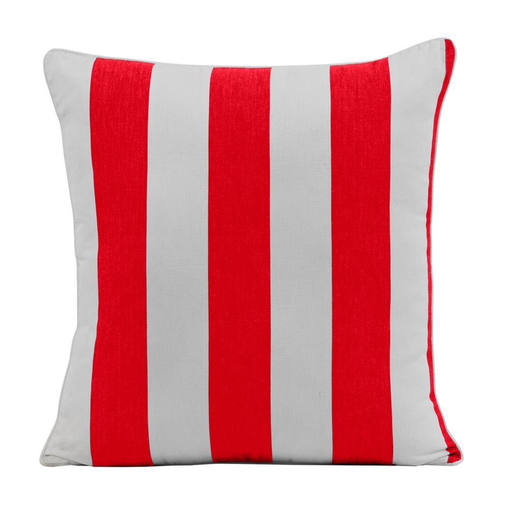 Stripe cushion Red, the outdoor scene, somerton park sa