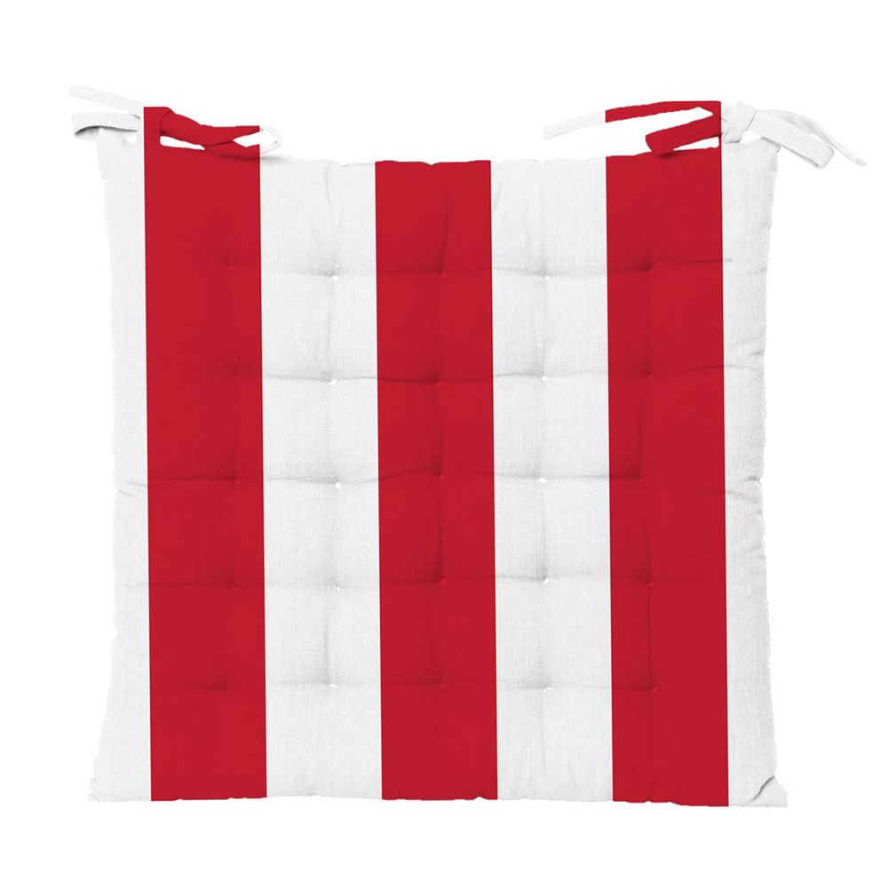 Stripe chair pad red, the outdoor scene, somerton park sa