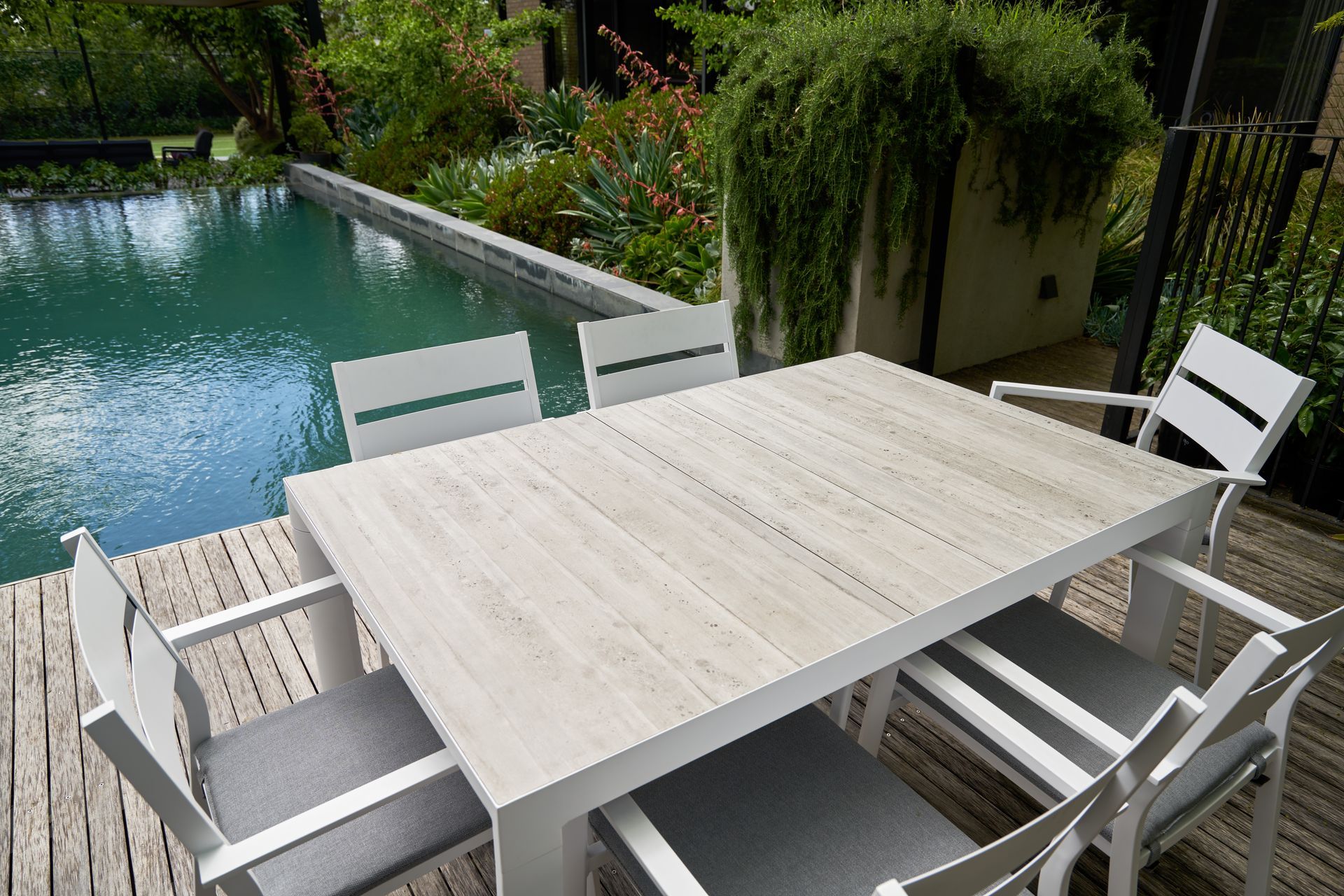 Aluminium Outdoor Setting, Tile Top Table, aluminium, ceramic
Somerton Park, SA — The Outdoor Scene