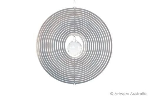 Crystal Mandala wind spinner, stainless steel wind spinner, artwerx wind spinner, the outdoor scene, somerton park sa