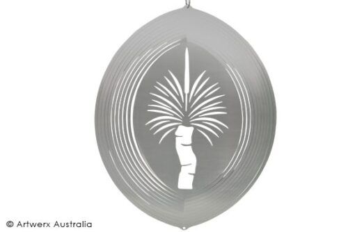 Grass Tree wind spinner, stainless steel wind spinner, artwerx wind spinner, the outdoor scene, somerton park sa