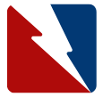 red white and blue lightning bolt
