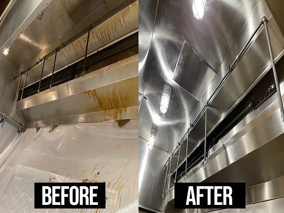 Go from a messy fire hazard to a shiny compliant hood