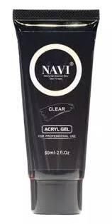 Tubo negro de Navi Acryl Gel para uñas.