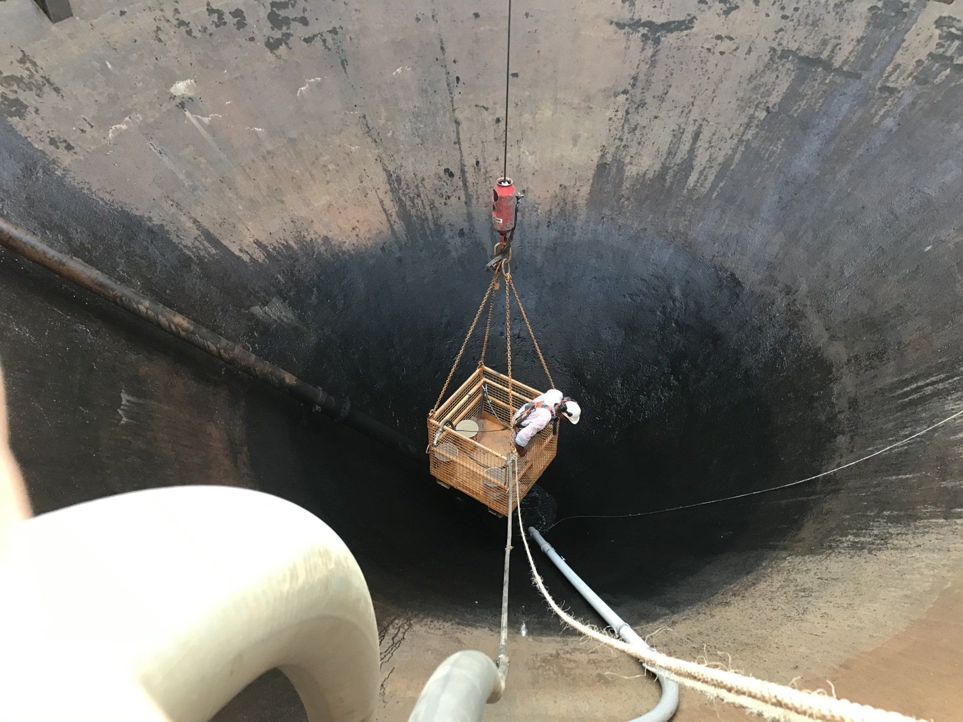 Work in Basket Cleaning Tank — Sav’s Plumbing in Mount Isa, QLD