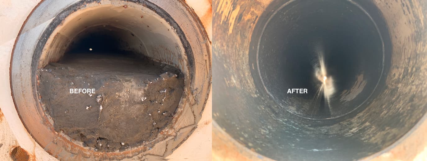Pipe Blockage Before and After — Sav’s Plumbing in Mount Isa, QLD