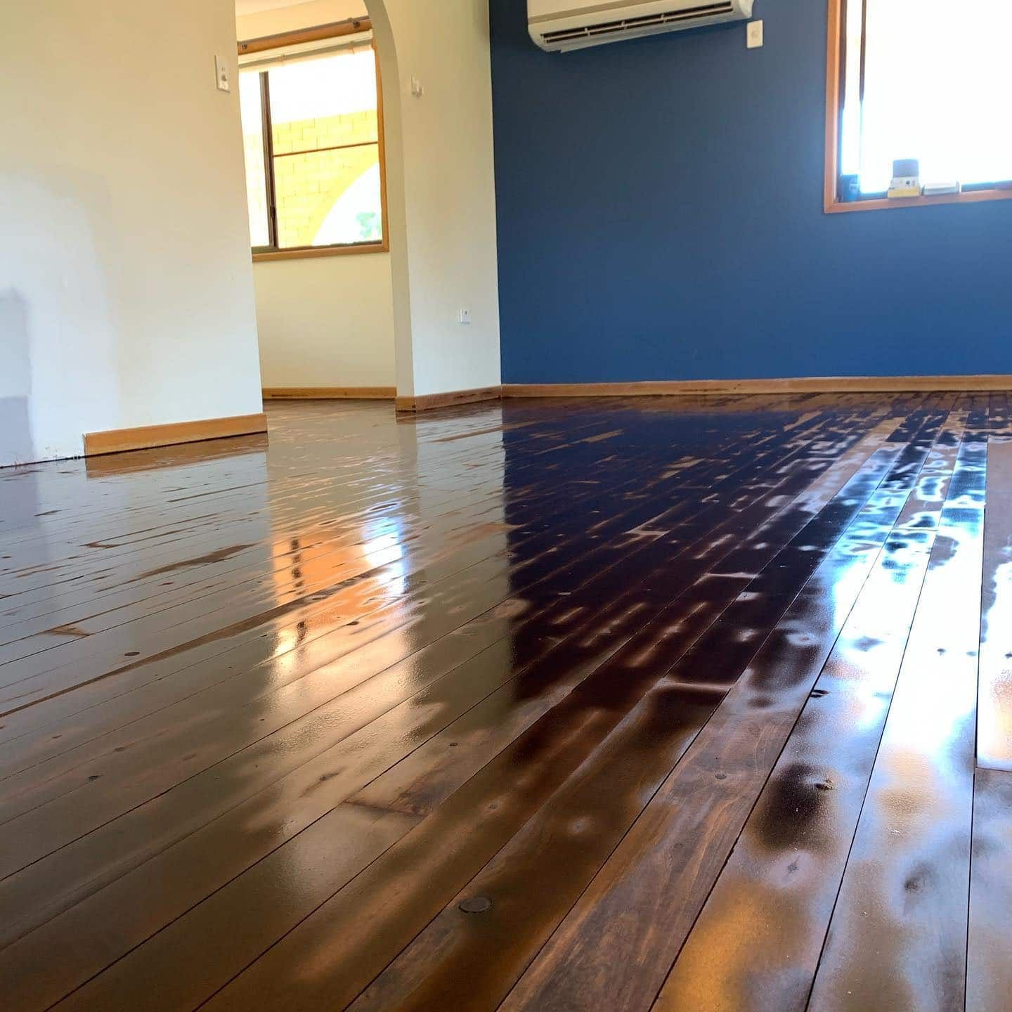 Drying Floor Stain Enhances Affordability with Expert Sanding Services — Floor Sanding in Kearneys Spring, QLD