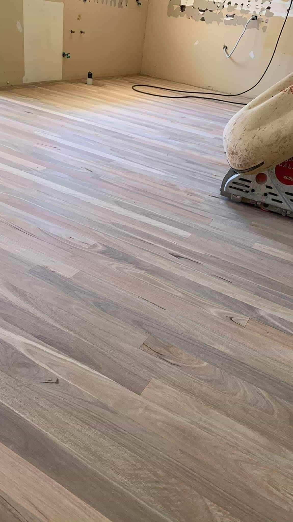Floor Sanding on Process with Wires in Background — Floor Sanding in Kearneys Spring, QLD