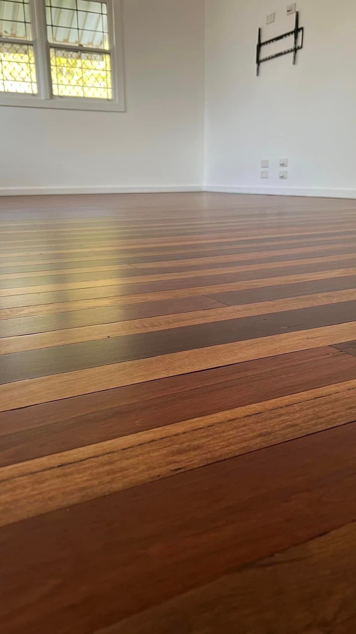 New Timber Flooring with Three Shades of Wooden Tile — Floor Sanding in Kearneys Spring, QLD